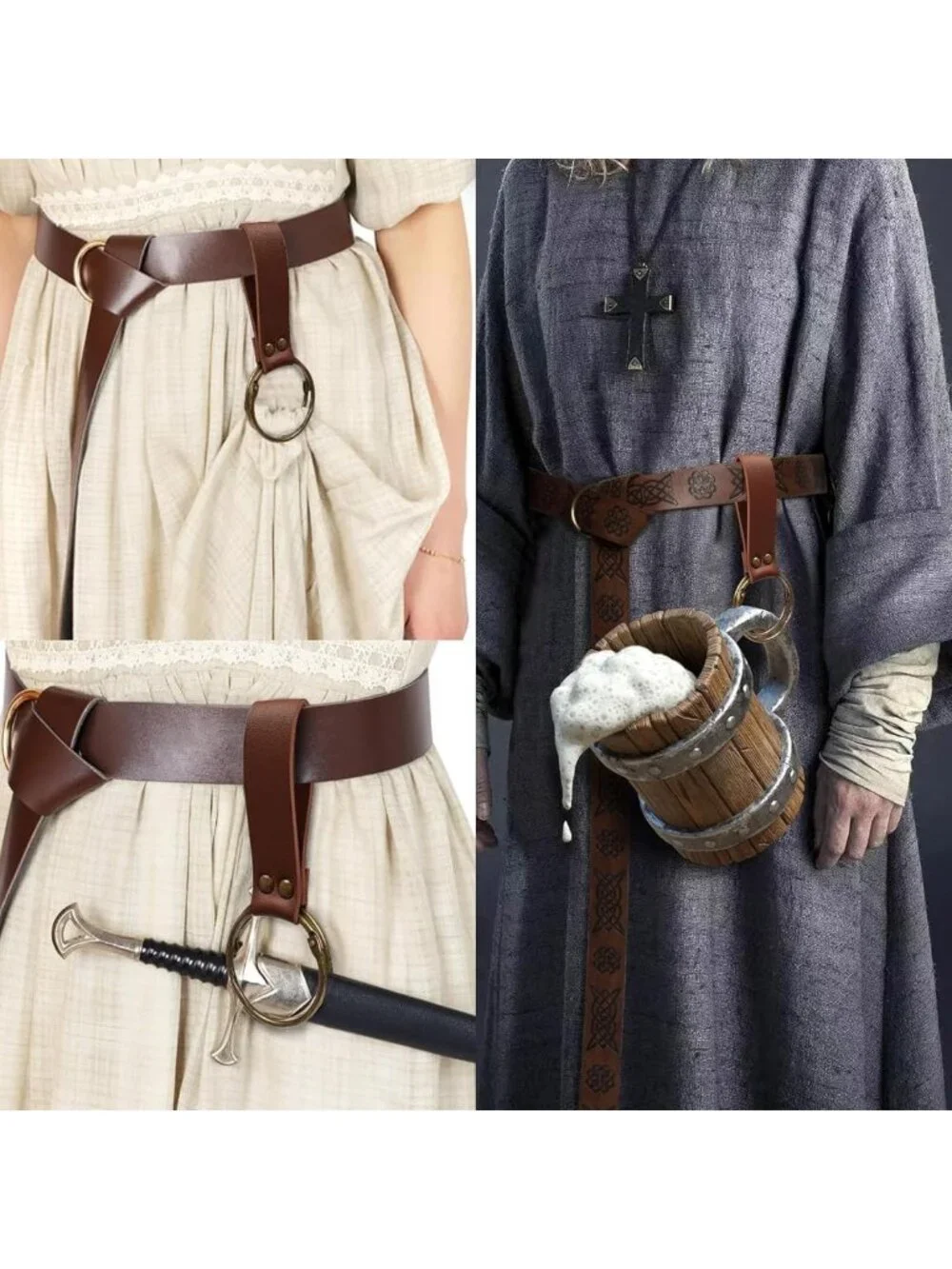 Medieval Corset Belt Pouch Fanny Pack Waist Bag for Phone & Costume Accessories